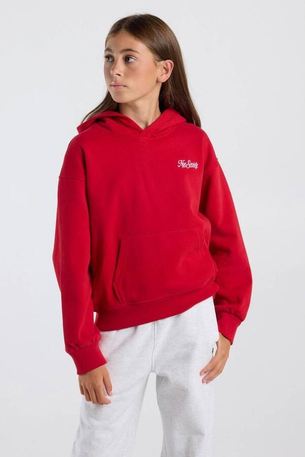 America Today hoodie met backprint rood Sweater Backprint