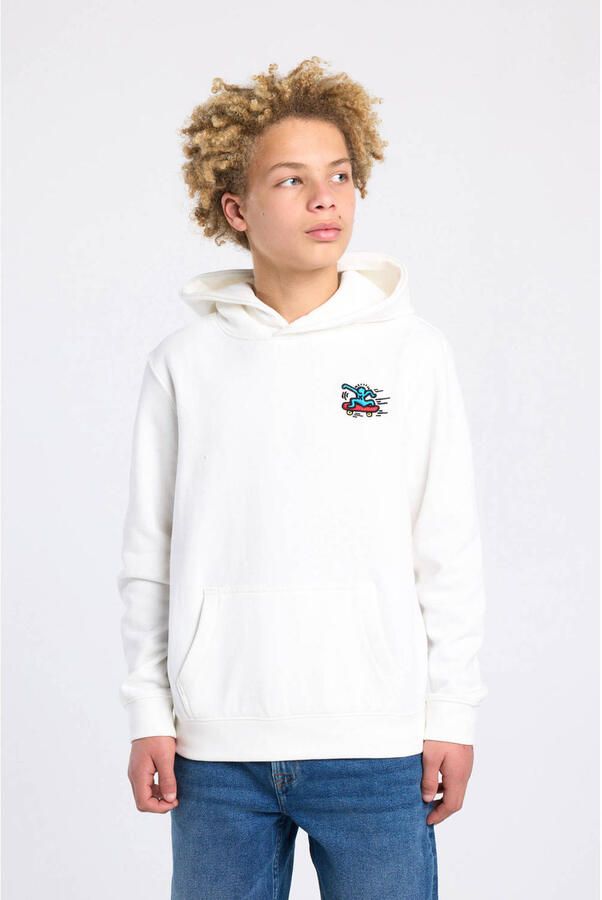 America Today hoodie met backprint wit
