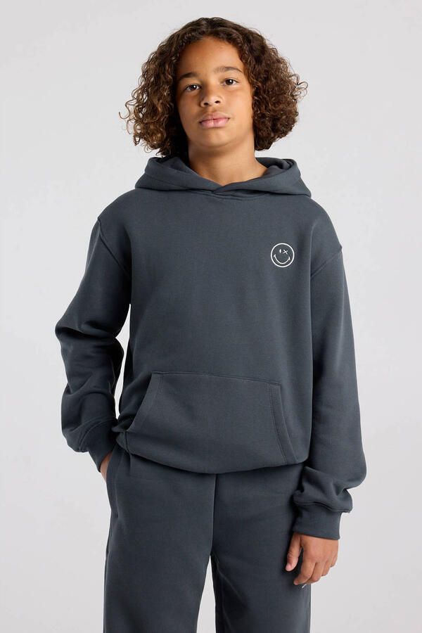 America Today hoodie met print antraciet