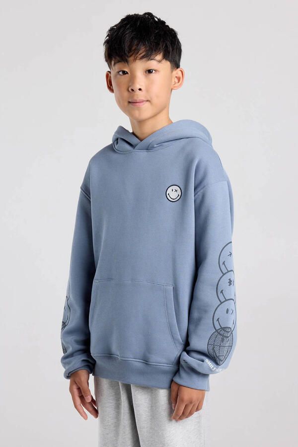 America Today hoodie met print blauw