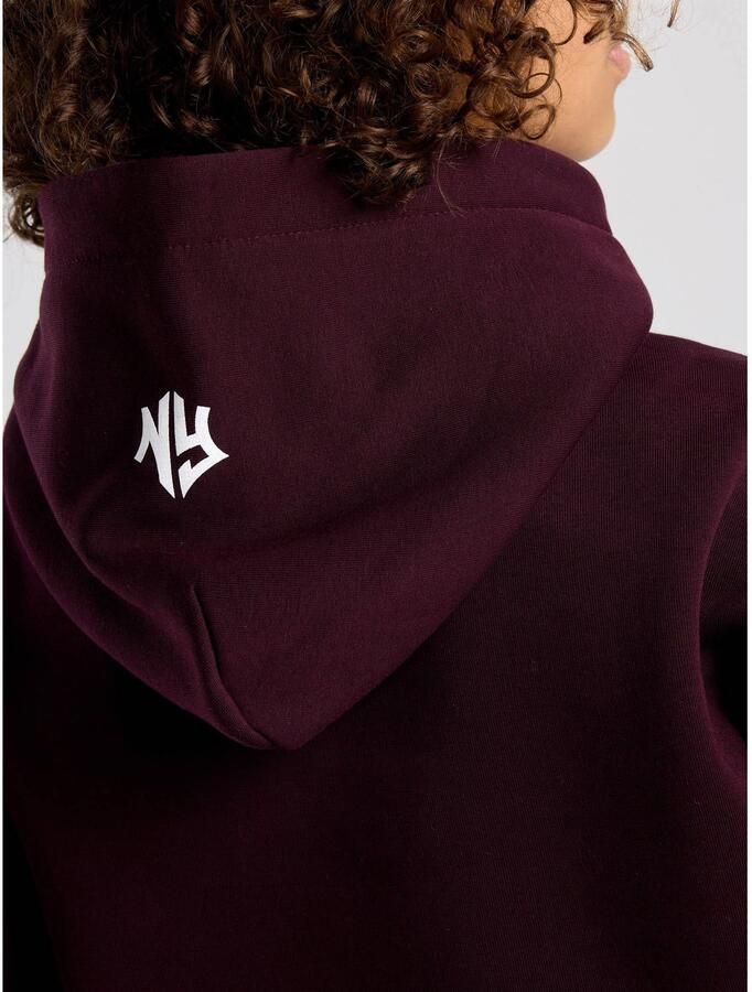 America Today hoodie met tekst bordeauxrood - Foto 3