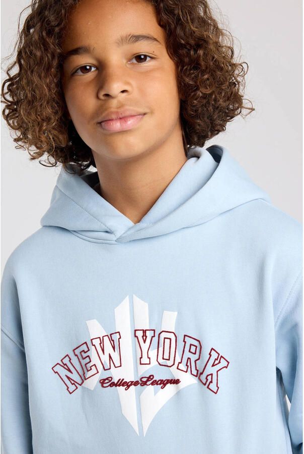 America Today hoodie met tekst lichtblauw - Foto 2