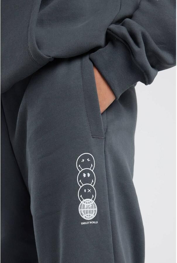 America Today joggingbroek met print antraciet - Foto 2