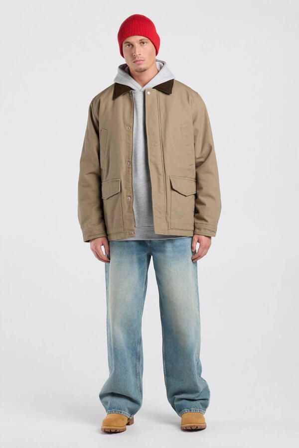 America Today katoenen corduroy winterjas camel - Foto 2