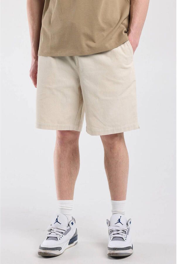 America Today katoenen relaxed fit short beige
