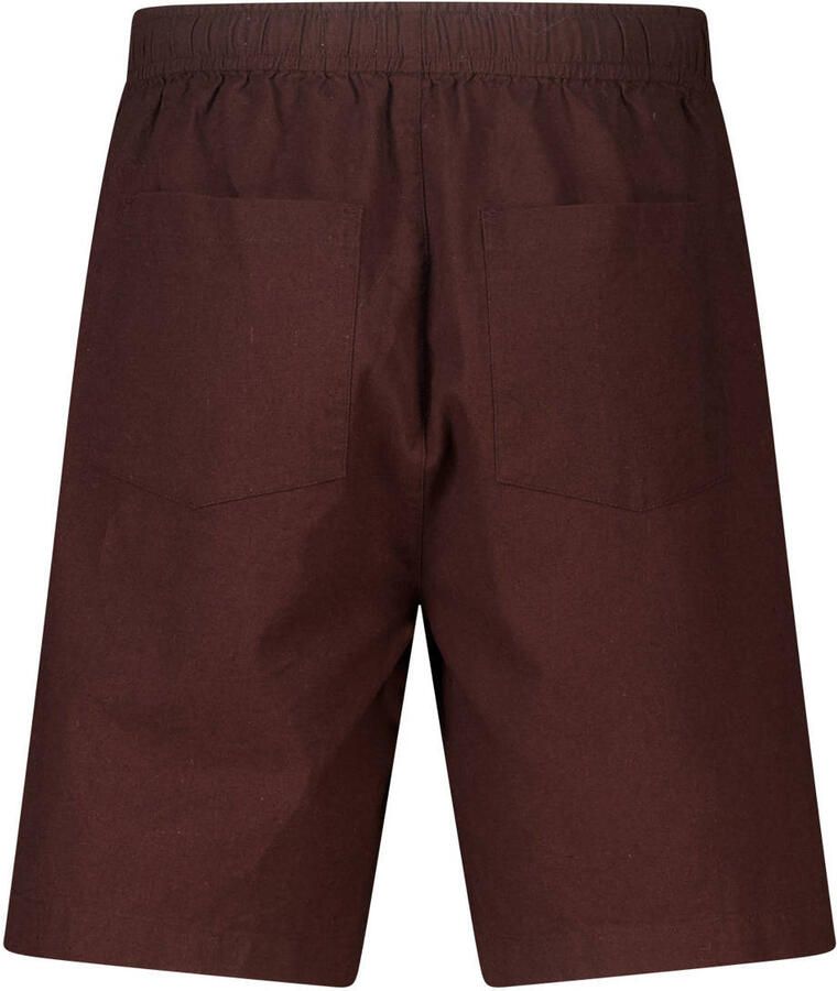 America Today linnen relaxed fit casual short bruin - Foto 2