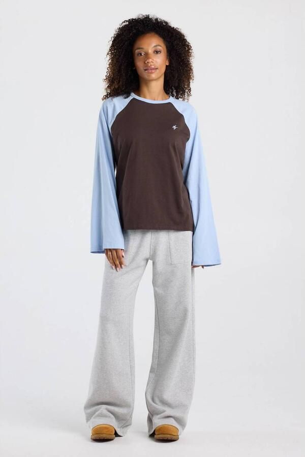 America Today longsleeve met print lichtblauw bruin - Foto 2