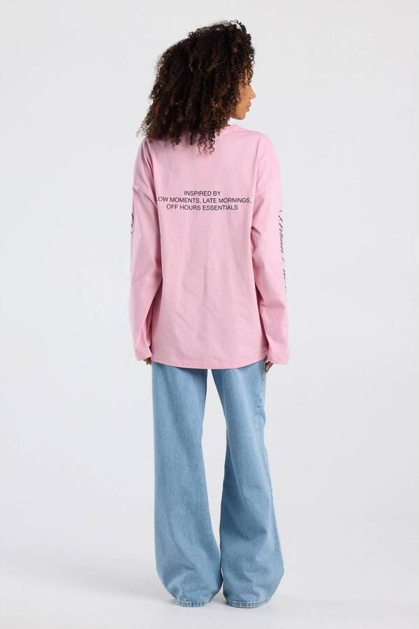 America Today longsleeve met tekst roze - Foto 3