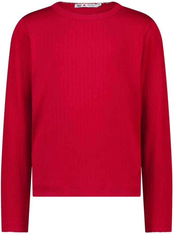 America Today longsleeve rood Meisjes Polyester Ronde hals Effen