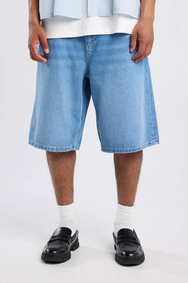 America Today loose denim short blauw - Foto 1