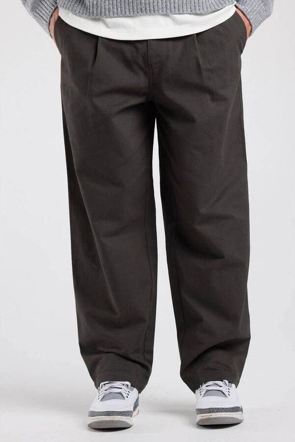 America Today loose fit chino donkergroen