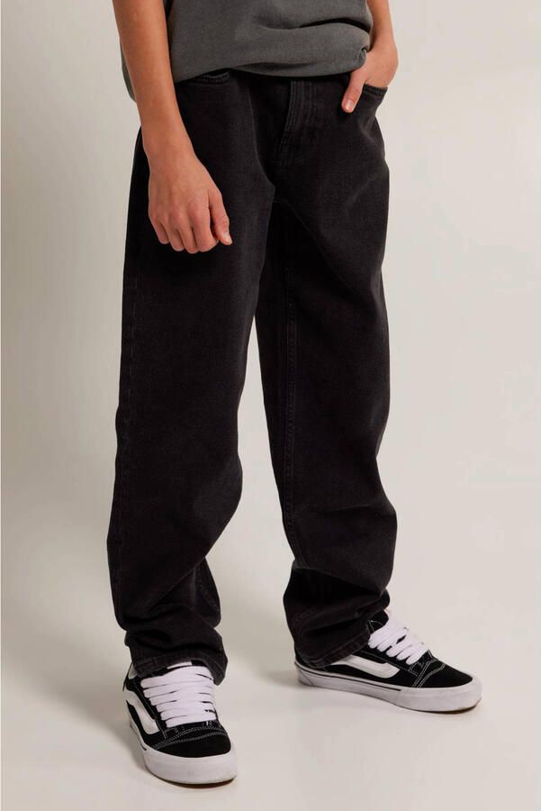 America Today loose fit jeans Dallas washed black Zwart Jongens Denim Effen 122 128
