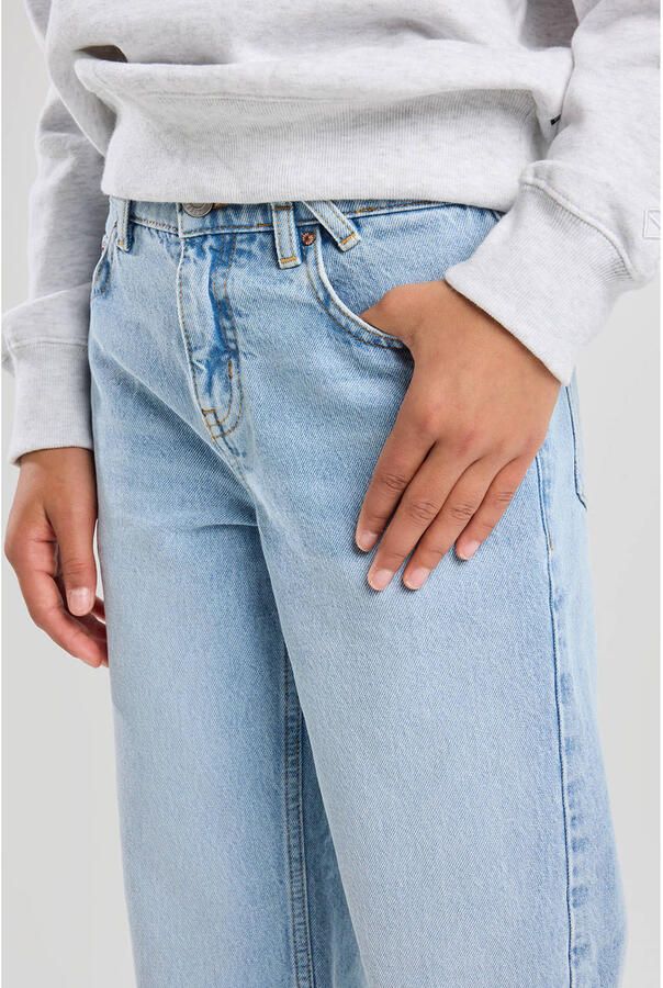 America Today low waist loose fit jeans light blue denim