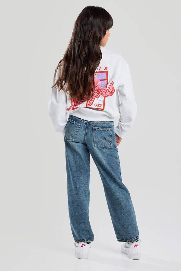 America Today low waist loose fit jeans medium blue denim - Foto 2