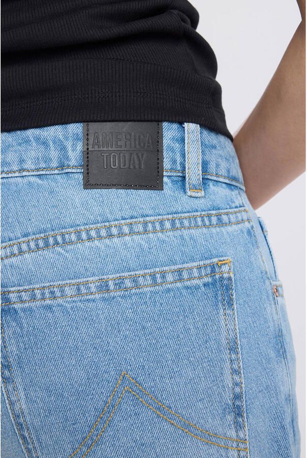 America Today low waist straight fit jeans light blue denim - Foto 2