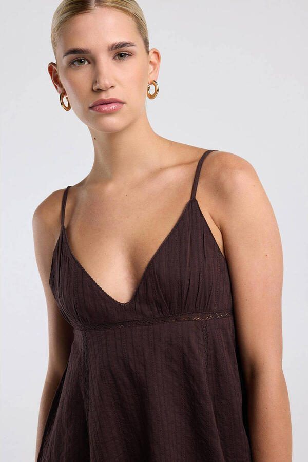 America Today mini jurk bruin