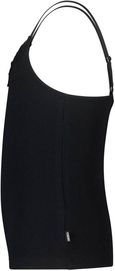 America Today mouwloze top rib gebreid zwart - Foto 2