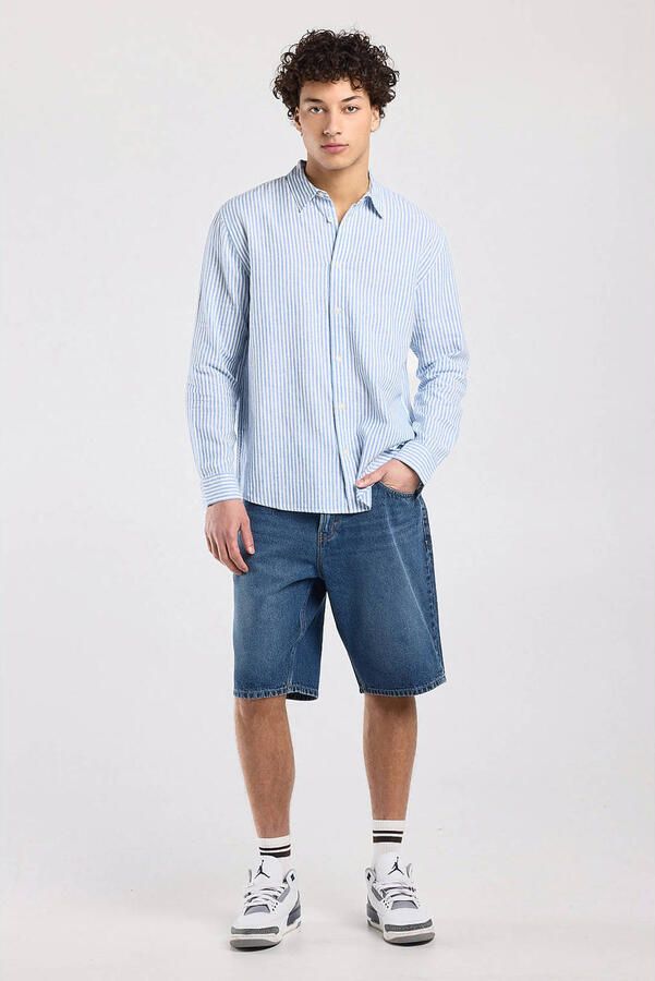 America Today Nate denim relaxed short blauw - Foto 2