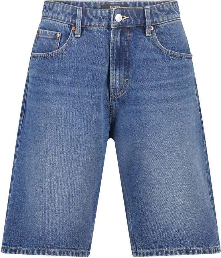America Today Nate denim relaxed short blauw - Foto 2