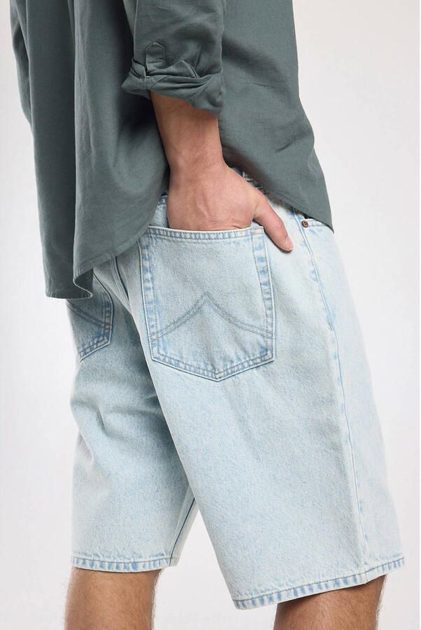 America Today Nate denim relaxed short lichtblauw - Foto 2