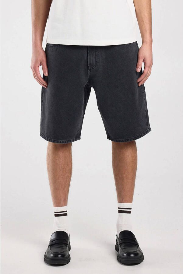 America Today Nate denim relaxed short zwart