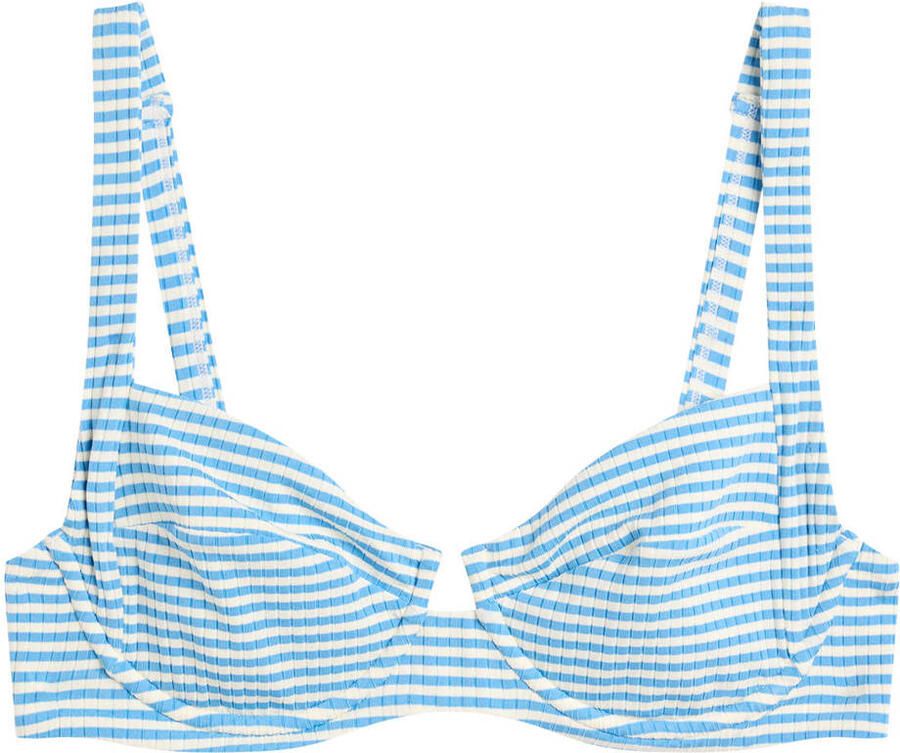 America Today niet-voorgevormde beugel bikinitop Agnes lichtblauw wit