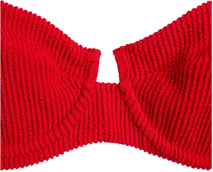 America Today niet-voorgevormde beugel bikinitop Agnes met textuur rood - Foto 2