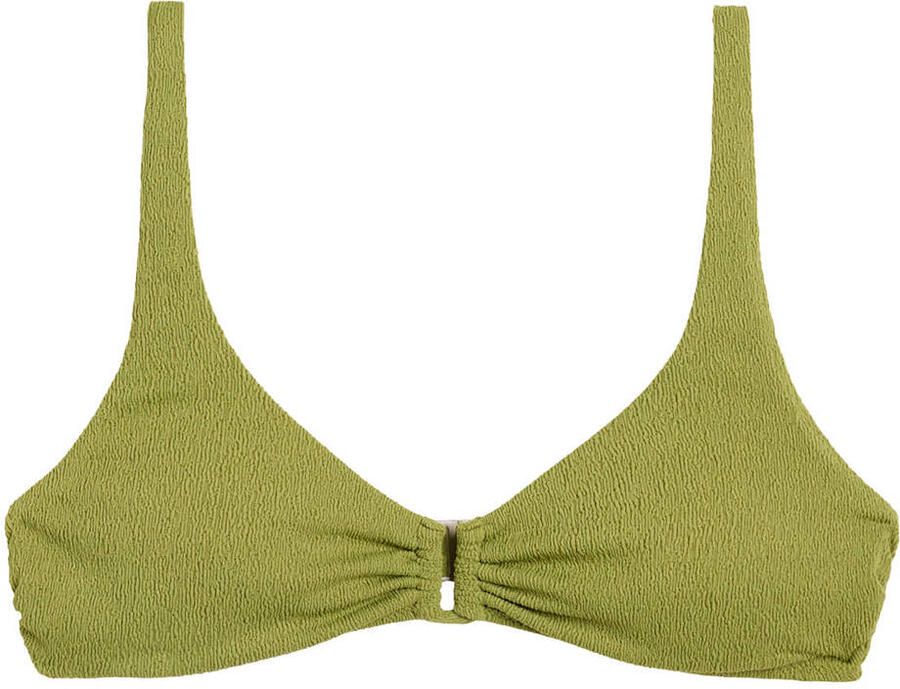 America Today niet-voorgevormde bikinitop Willow met textuur olijfgroen