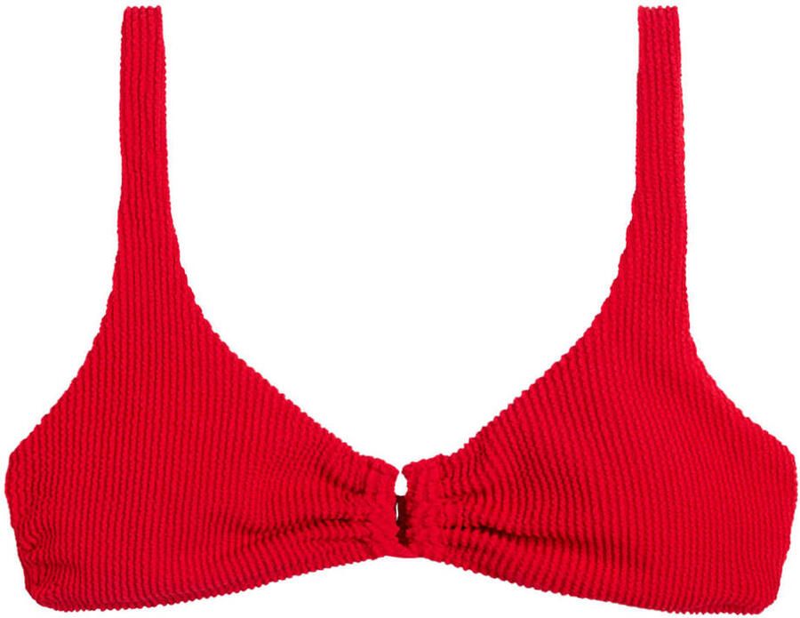 America Today niet-voorgevormde bikinitop Willow met textuur rood