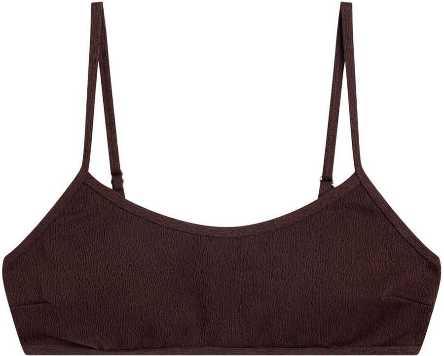 America Today niet-voorgevormde crop bikinitop Winnie donkerbruin