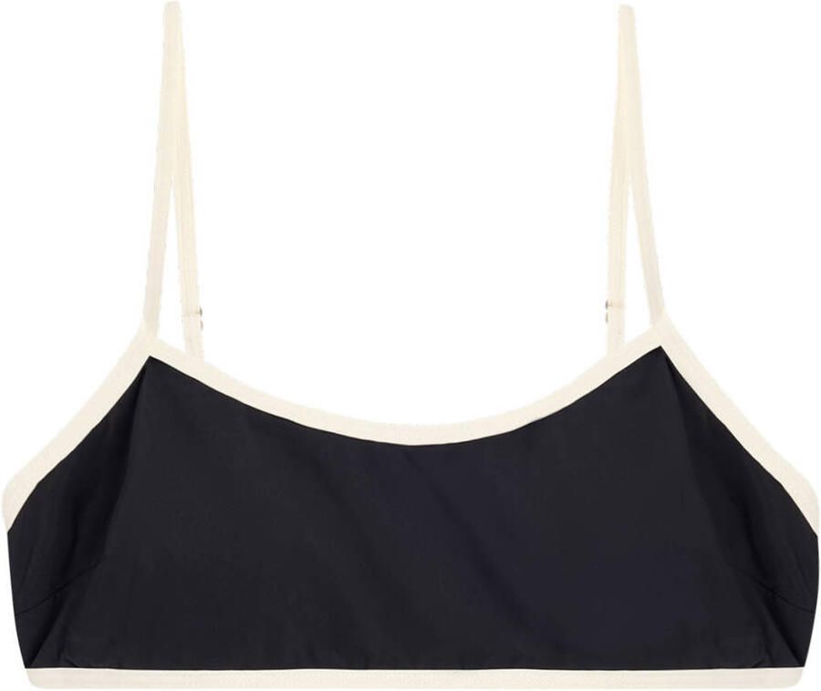America Today niet-voorgevormde crop bikinitop Winnie zwart wit