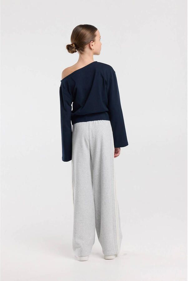 America Today off shoulder top donkerblauw - Foto 3