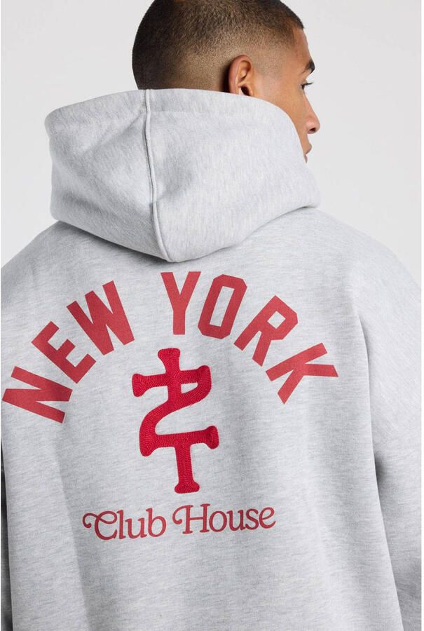 America Today oversized hoodie met backprint lichtgrijs - Foto 2