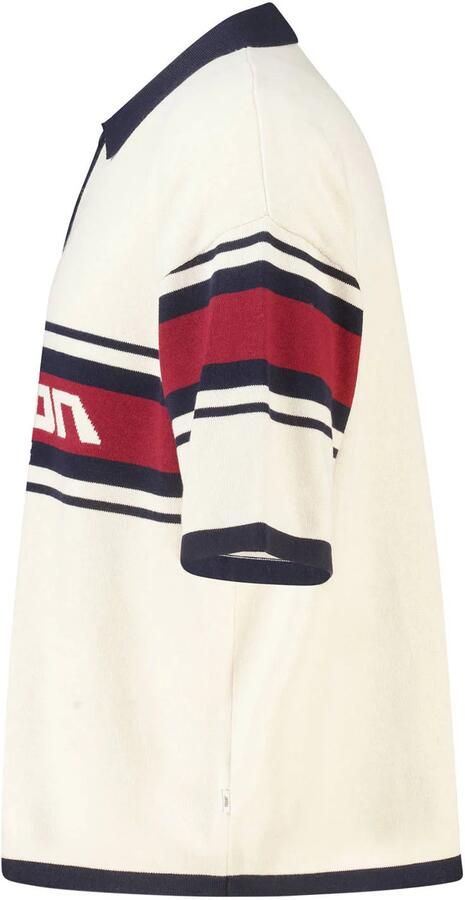 America Today oversized polo met print bordeauxrood - Foto 3
