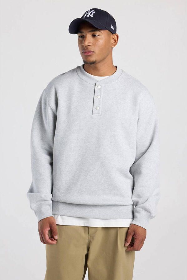America Today oversized sweater lichtgrijs