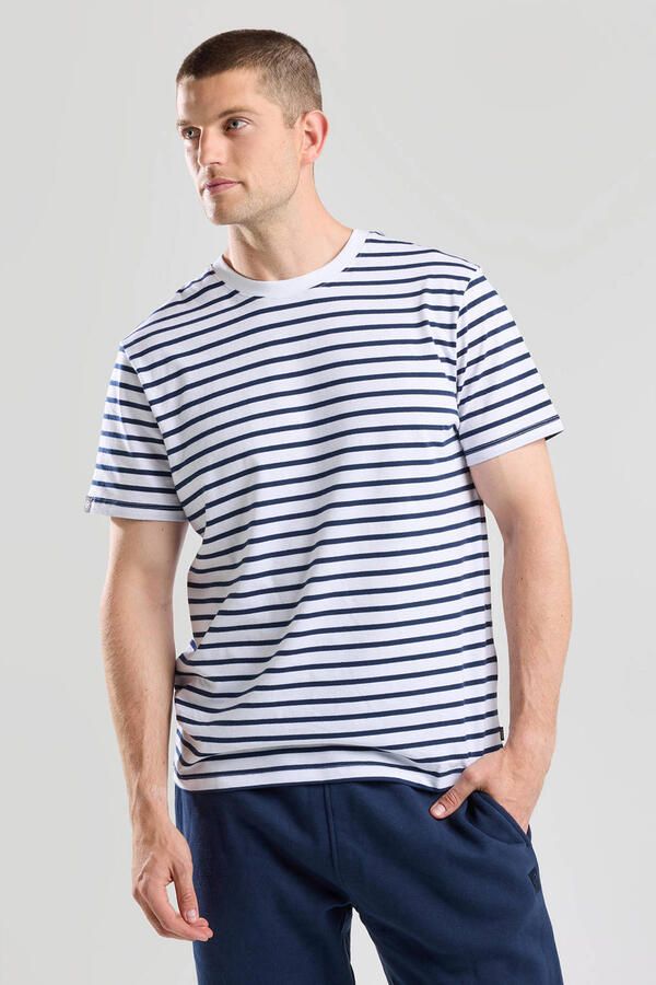 America Today regular gestreepte T-shirt blauw - Foto 2