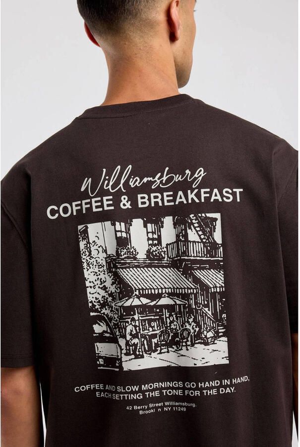 America Today oversized T-shirt met backprint bruin - Foto 2