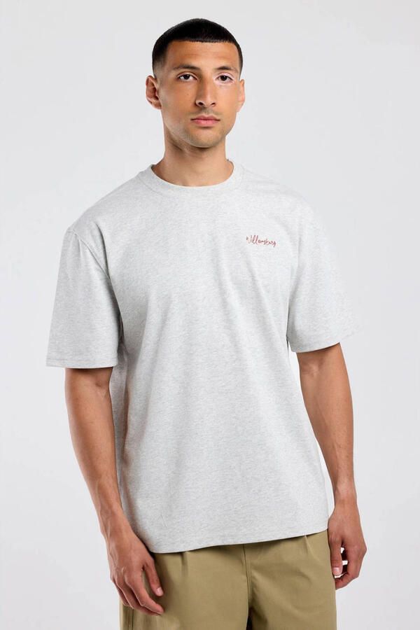 America Today oversized T-shirt met backprint grijs