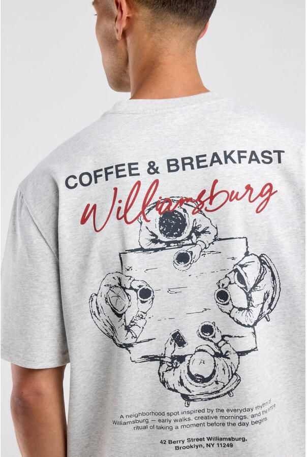 America Today oversized T-shirt met backprint grijs - Foto 2