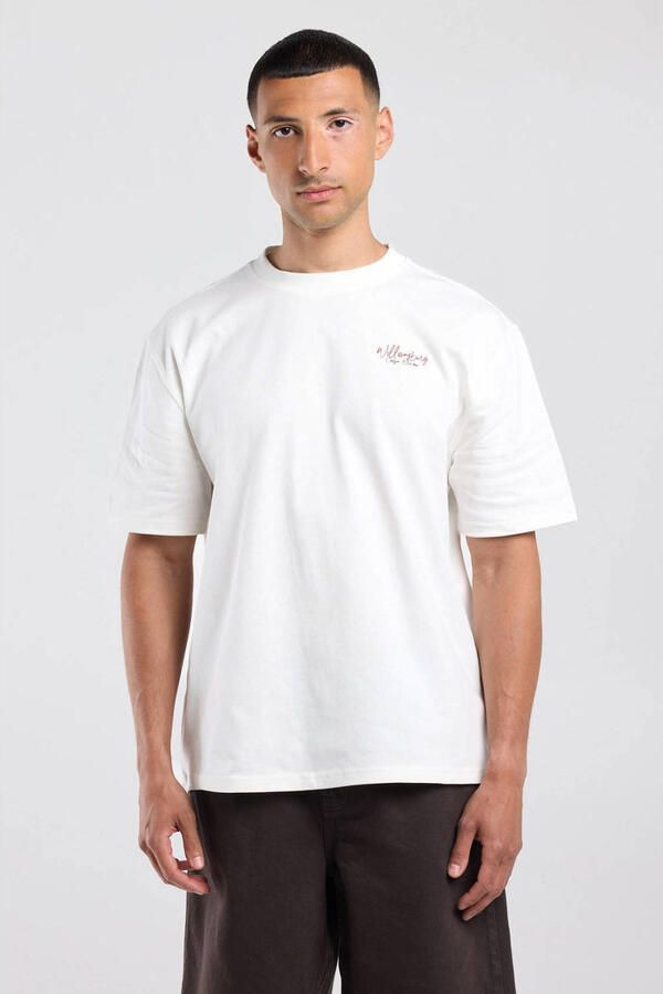 America Today oversized T-shirt met backprint offwhite