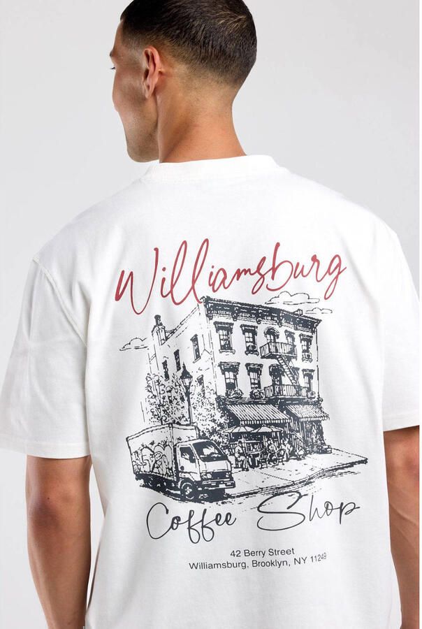 America Today oversized T-shirt met backprint offwhite - Foto 2