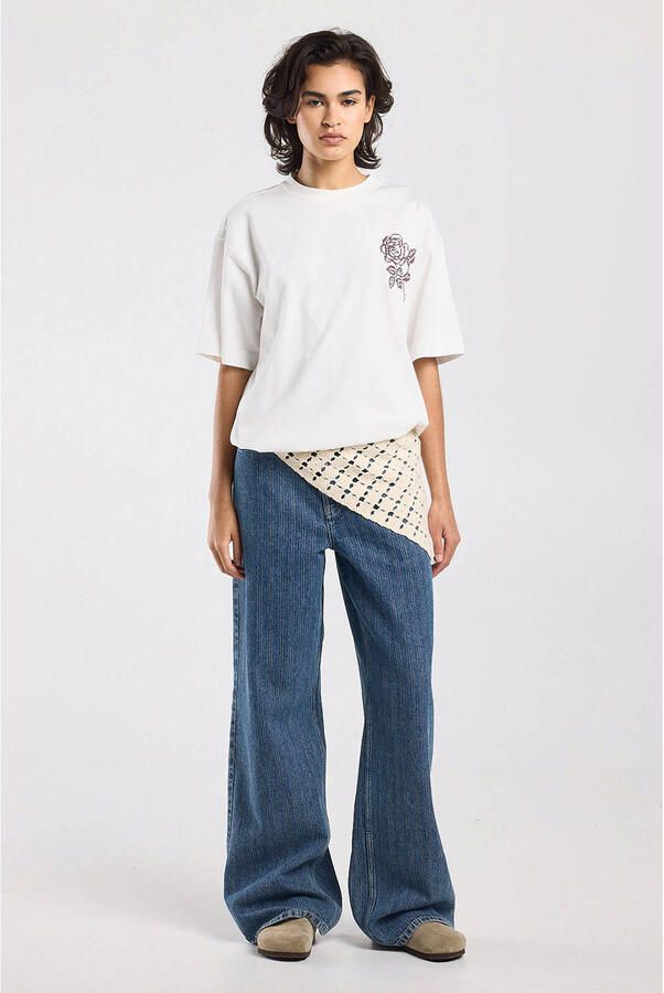 America Today oversized T-shirt met print ecru - Foto 3