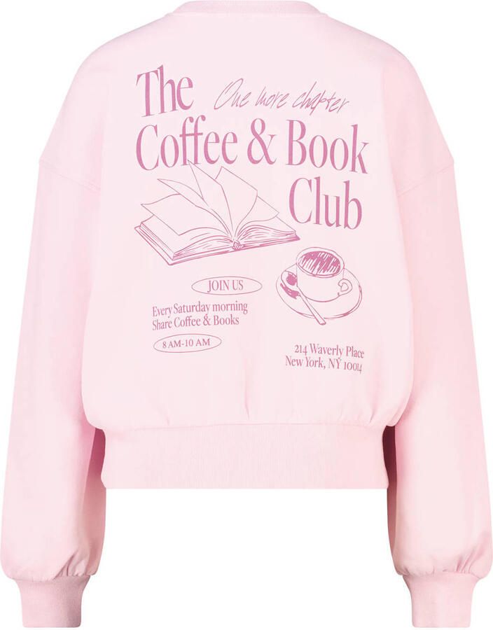 America Today oversized trui met tekst roze - Foto 2
