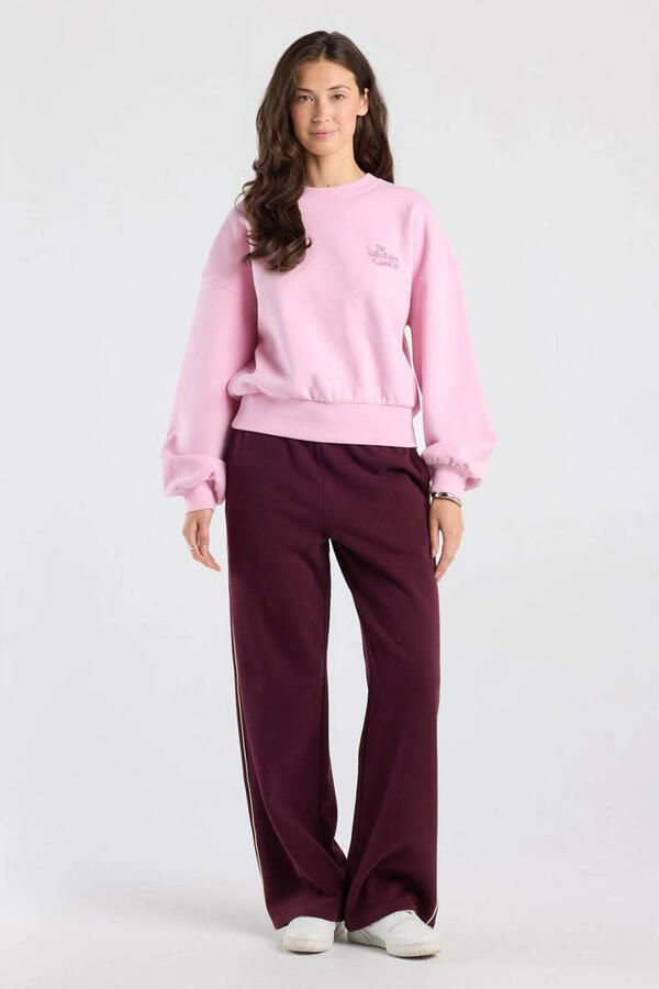 America Today oversized trui met tekst roze - Foto 3