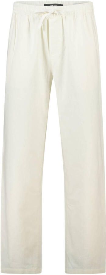 America Today Phillon straight casual broek met linnen ecru