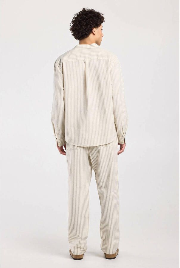 America Today Phillon straight casual broek met linnen wit - Foto 3