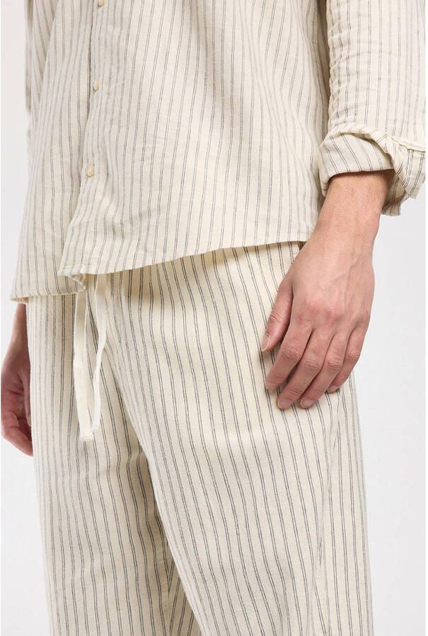 America Today Phillon straight casual broek met linnen wit - Foto 2