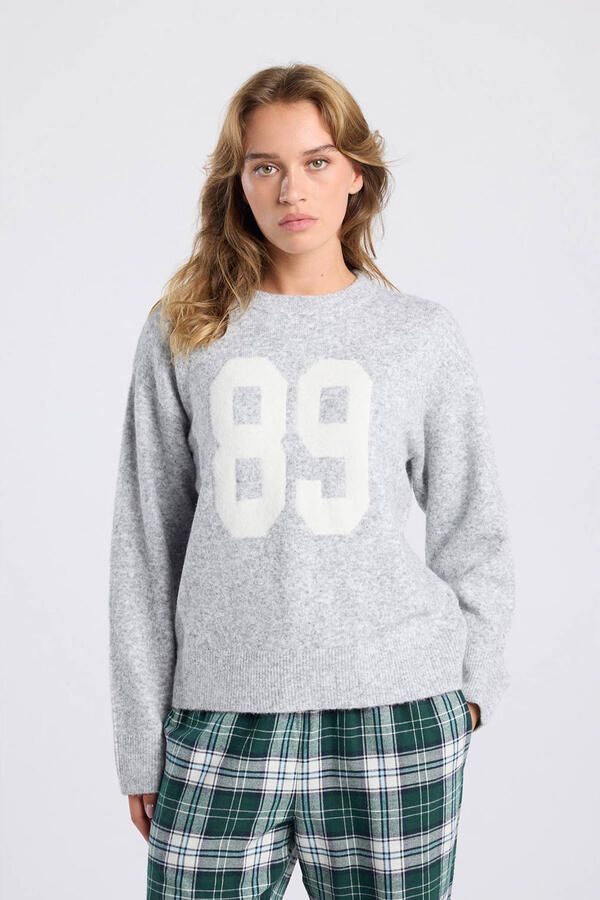 America Today pullover grijs melange