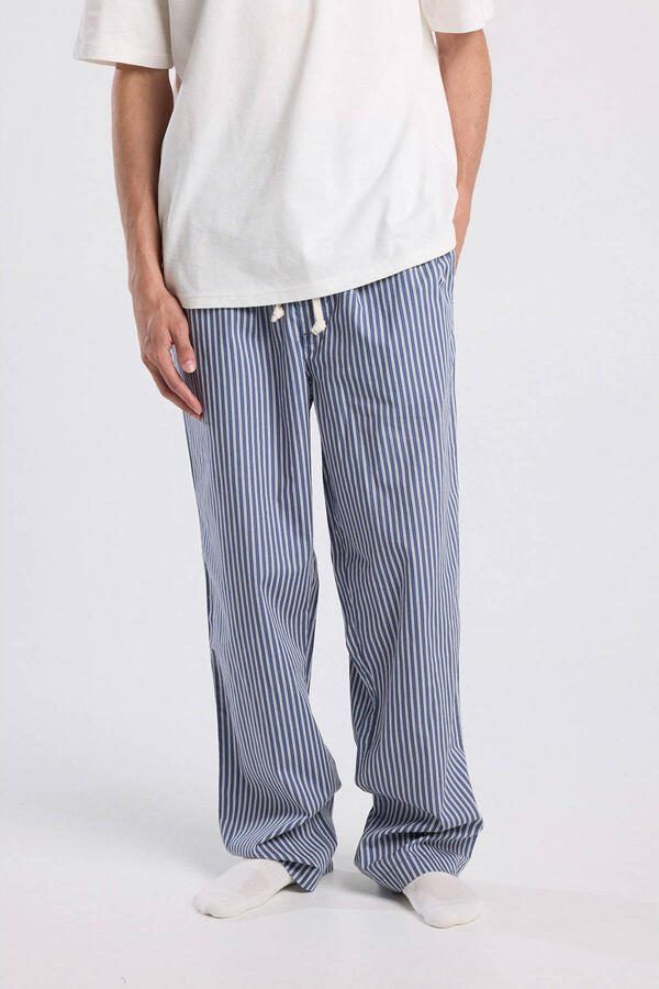 America Today pyjamabroek Lio donkerblauw wit