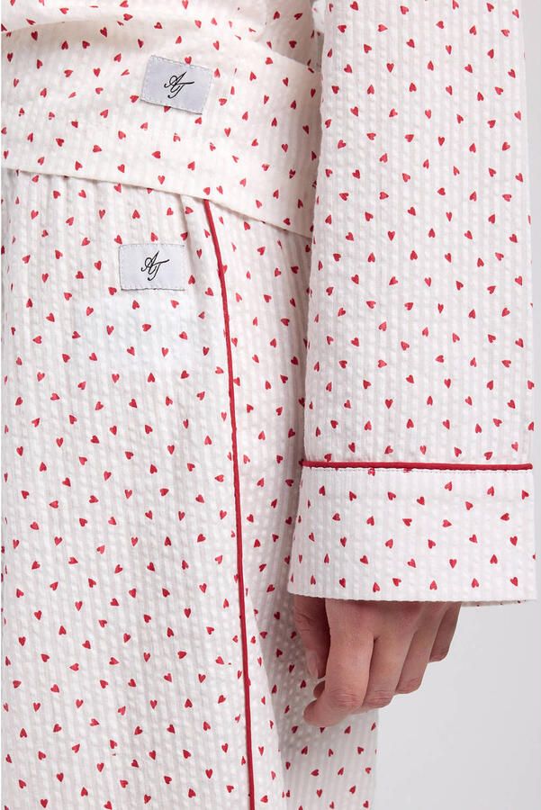 America Today pyjamabroek Mae wit rood - Foto 2